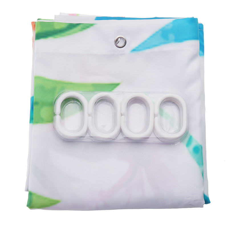 Mrosaa Creative Flamingo Printing Waterproof Shower Curtains Bathroom Retaining Water Hanging Cloth