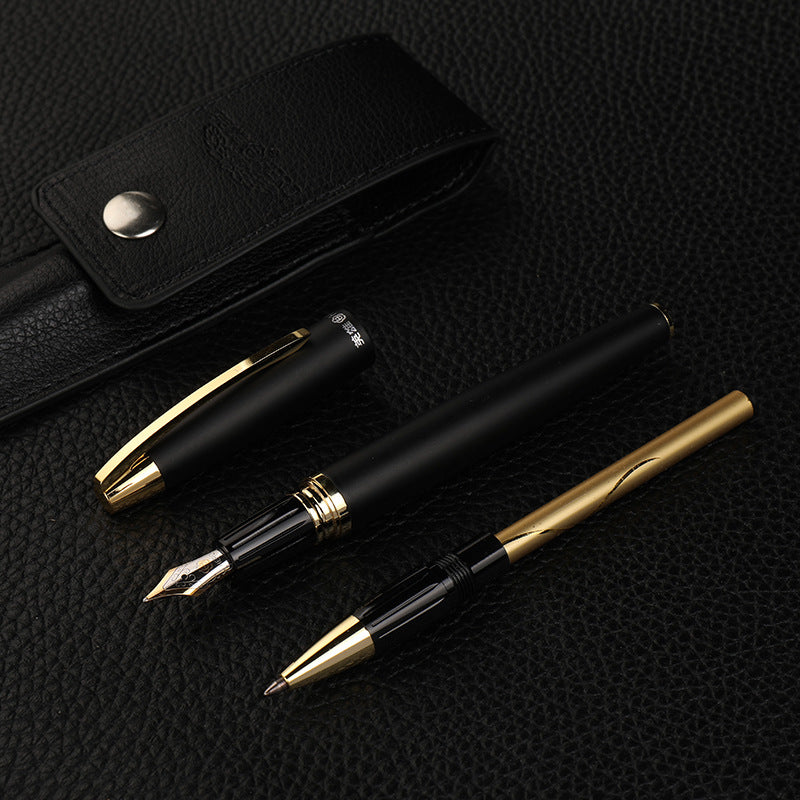 Hero 7088 Luxurious Business Fountain Pen Set 0.5mm Fine Nib Metal Writing Signing Pen Office School Stationery Supplies Gifts for Friends Families