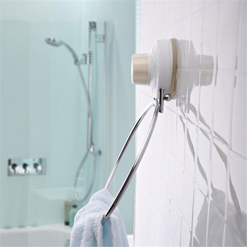 Towel Ring Holder Kitchen Suction-Cup Roll Paper Storage Organizer Rack Hanger