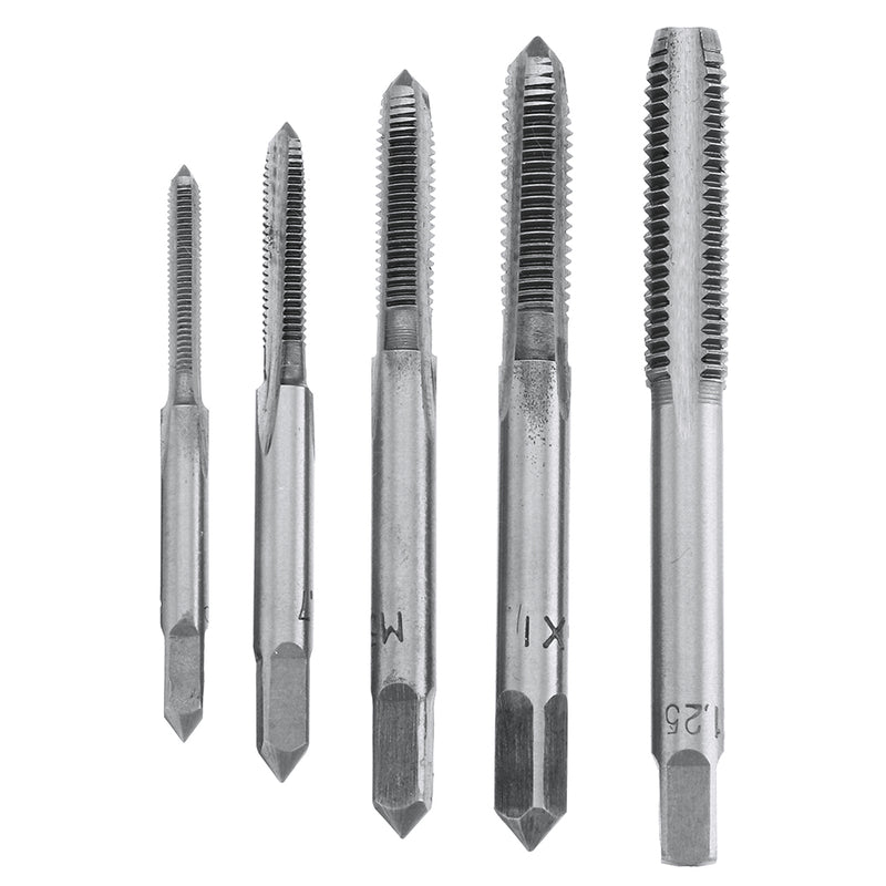 6pcs M3-M8 Tap Drill Set T Handle Ratchet Tap Wrench Machinist Tool With Screw Tap Hand