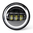 4 Inch 10-32V 2400LM 6000K Motorcycle LED Front Headlight Flood Light IP67 CE Spot Fog Passing Light With Angel Circle Lights