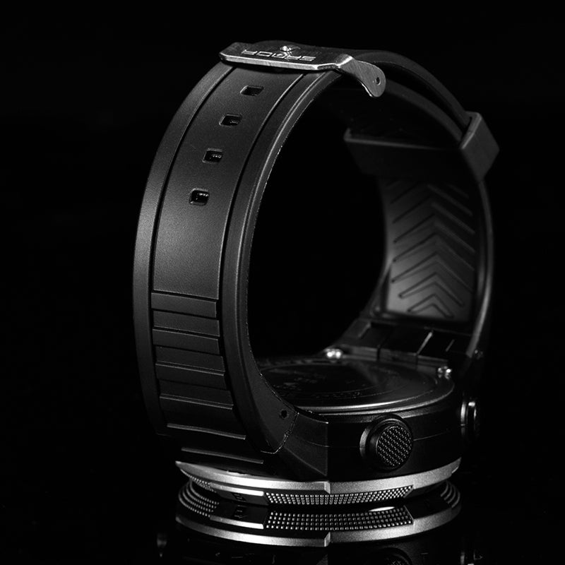 SANDA 360 Digital Watch Men Fashion Silicone Strap Calendar Luminous Display Outdoor Sport Watch