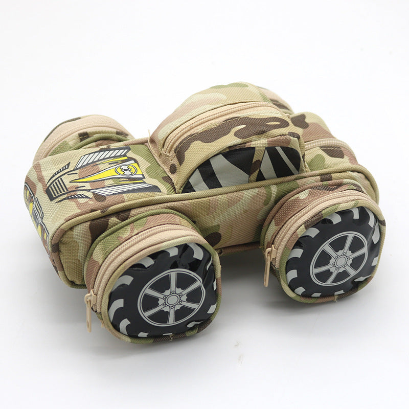WAM Portable 3D Pencil Case Cool Camouflage Car Jeep Style Pouch Bag Pen Holder School Stationery