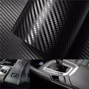 3D Carbon Fiber Vinyl Car Wrap Sheet Roll Film Sticker Decal DIY 100"x12" Black