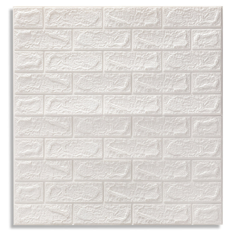 12Pcs/Set 3D Brick Wall Sticker Self-adhesive Panel Decal Waterproof PE Foam Wallpaper for TV Walls Sofa Background Wall Decor