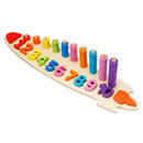 Wooden Digital Shape Paired Cognitive Board Kids Baby Early Learning Education Development Toys