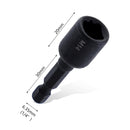 Drillpro 7Pcs M4-M14 Screw Tap Socket Adapter 1/4 Inch Hex Shank Machine Tap Square Driver Thread Tap Adapter for Electric Drill