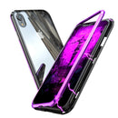 Bakeey Protective Case for iPhone XR 6.1" Magnetic Adsorption Metal+Clear Tempered Glass Cover