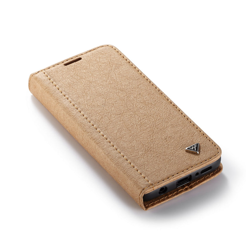 WHATIF Protective Case For Samsung Galaxy S9 Waterproof Kraft Paper Magnetic Detachable Wallet