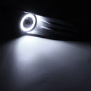 Front Bumper Fog Lamp COB Angel Eyes Daytime Running Lights with Wiring Harness Kit for Ford Fiesta 2013-2016