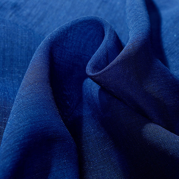 Dark Blue Europe Style Punching Sheer Curtain Balcony Bedroom Living Room Window Screen Decor