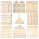 MDF Wooden Decorations Ramadan Advent Calendar DIY House Drawer Stand Rack