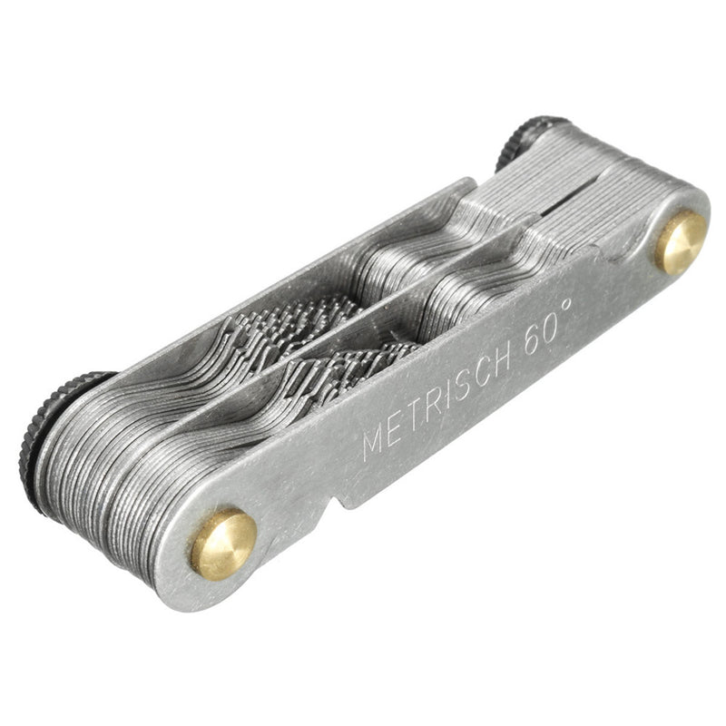 52 Blades Metric Whitworth 55/60 Screw Pitch Thread Measuring Gauge Checker