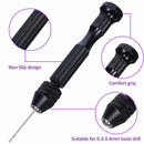 Drillpro 36 Pieces Hand Drill Set Include Pin Vise Hand Drill Mini Drills and 0.5-3.0mm Twist Drills and 0.3-1.2mm PCB Drill for Craft Carving DIY