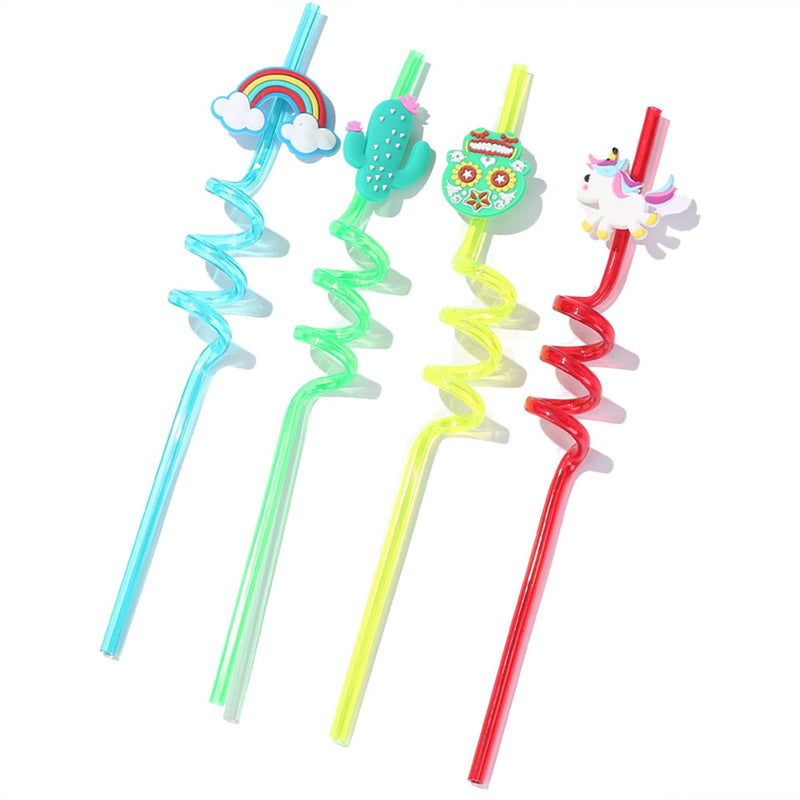 Honana Kitchen Drink Straw Cactus Cloud Owl Cartoon Styling Straw Birthday Party Restaurant Art Deco Sipper