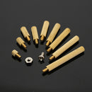 Suleve M2BT1 270Pcs M2 Male Female Knurled Brass Round Thread Column Standoff Spacer Pillar PCB Board Assortment