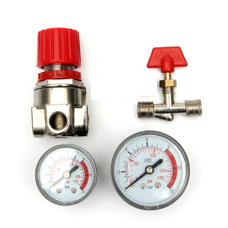 7.25-125PSI Air Compressor Pressure Switch Air Valve Manifold Compressor Regulator Gauges 240V