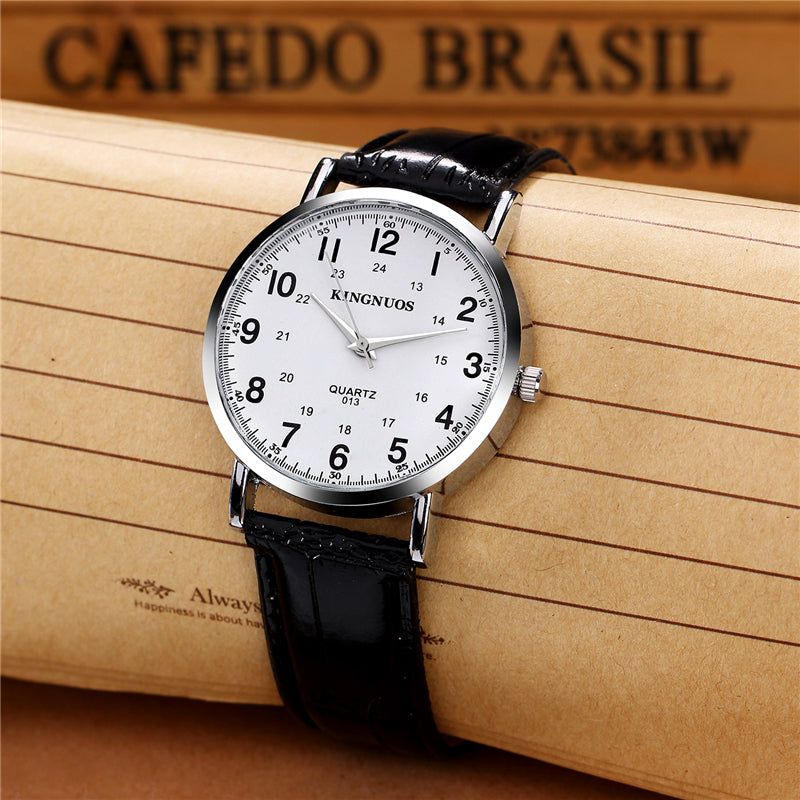 KINGNUOS 013 Casual Style Clock Men Wrist Watch Business Style Waterproof Quartz Watch