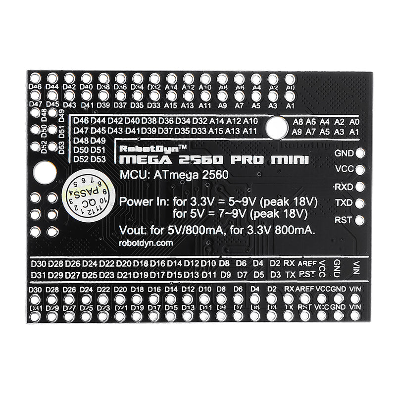 RobotDyn Mega2560 PRO MINI Module 3.3V ATmega2560-16AU NO Pin Headers Development Board