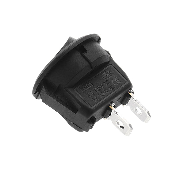 Excellway 10Pcs Rocker Switch ON/OFF 2 Position Round Boat Rocker Switch 6A/250V 10A/125V AC