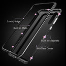 For Xiaomi Redmi Note 8T Case Bakeey Magnetic Adsorption Metal Tempered Glass Flip Protective Case