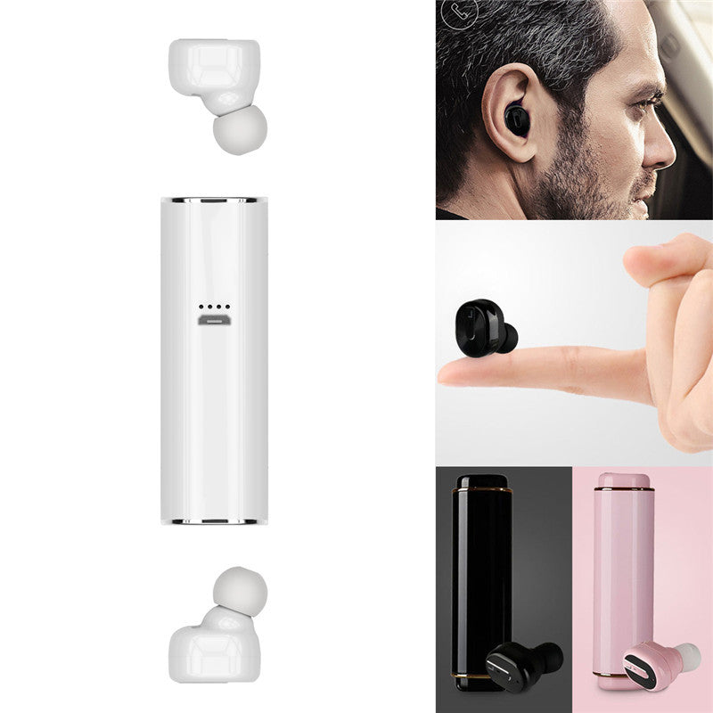[True Wireless] S3 Wireless Dual bluetooth Earphones Detached Stereo Headphones with Charging Box