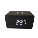 Digital Thermometer LED Desk Alarm Clock With  Wireless Charger For Phone