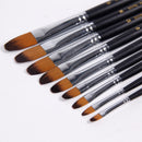 BGLN 803 9 Pcs/set Nylon Hair Oil Paint Brush Round Painting Brush For Watercolor Oil Acrylic Brush Pen pincel para pintura School Students Art Supplies