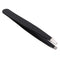 Stainless Steel Black Slanted Tip Tweezer Clip Tools