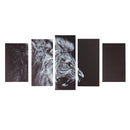 5Pcs No Frame Canvas Prints Lion Animal Paintings Home Wall Hanging Art Decorations