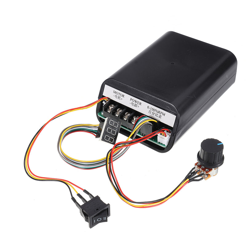 PWM DC Motor Speed Controller Max 60A CW CCW Digital Display 0~100% Adjustable Drive Module Build in FAN