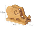 Portable Detachable Natural Bamboo Elephant Phone Holder Bracket for Smart Phone iPhone 11 Samsung Galaxy Note 10