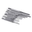 Drillpro 10pcs M1-M3.5mm HSS6542 Screw Tap Straight Flute Taper and Plug Metric Screw Tap
