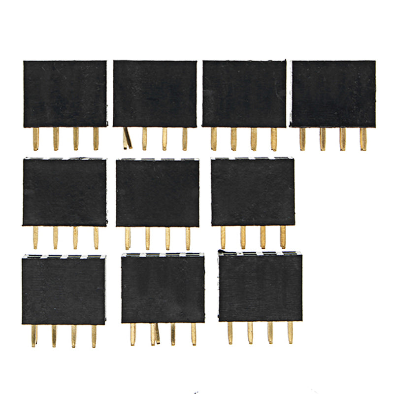 300pcs 2.54mm 2x4P 8P Double Row Female Straight Pin Header Needle Socket Pin Strip