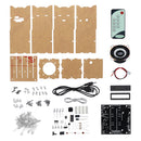 4x4x4 Red+Blue Dual LED Cube Music 3D Light Square Electronic DIY Kit With Remote Control bluetooth Speaker