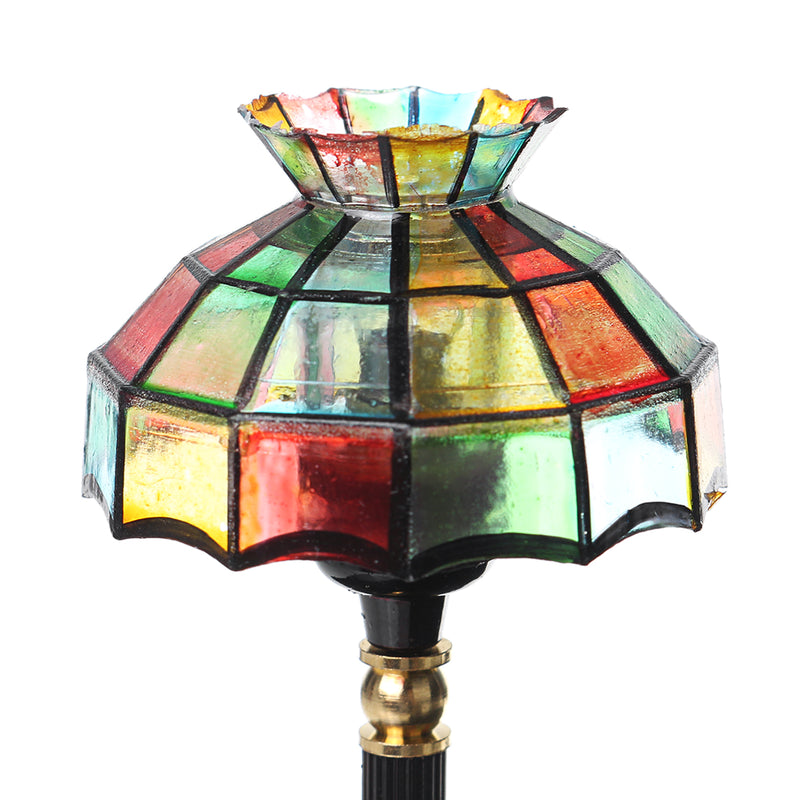 1:12 Dollhouse Miniature LED Light Floor Lamp Operated 4'' Height 12V Decorations