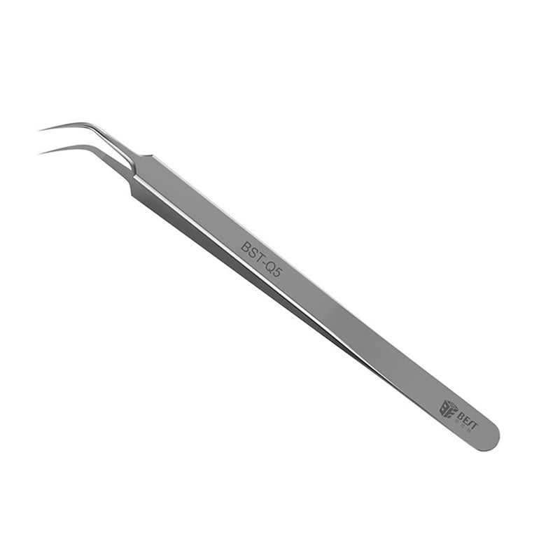 BEST BST-Q5 0.01mm Fly Wire Tweezers Curved Stainless Steel BGA Motherboard Jump Fly Wire Tweezer