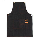 4 Styles Denim Bib Apron Leather Strap Hairtician Barista Work Hairdressing Robe