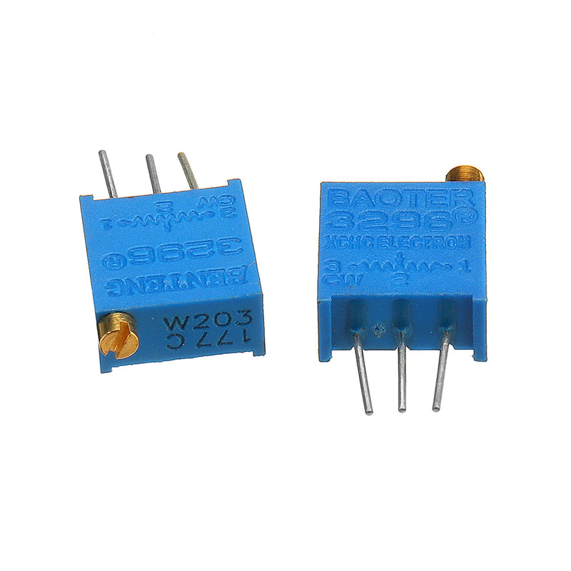 130Pcs 100R-1M 3296 Potentiometer Package 3296W Potentiometer Adjustable Resistor