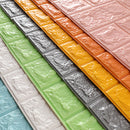 12Pcs/Set 3D Brick Wall Sticker Self-adhesive Panel Decal Waterproof PE Foam Wallpaper for TV Walls Sofa Background Wall Decor