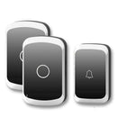 CACAZI A20 Wireless Music Doorbell Waterproof AC 110-220V 300M Remote Door Bell 1 Button 2 Receivers