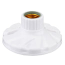 AC250V 6A White Plastic CK-022 E27 Screw Flat Lamp Holder Bulb Adapter Light Socket for Ceiling Lighting