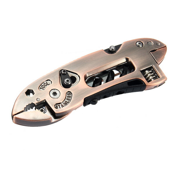 DANIU Bronzed Multitool Adjustable Wrench Jaw+Screwdriver+Pliers Multitool Set