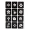 200Pcs Stencils Glitter Tattoo Accessories Girl Princess Body Art Airbrush Painting Kit