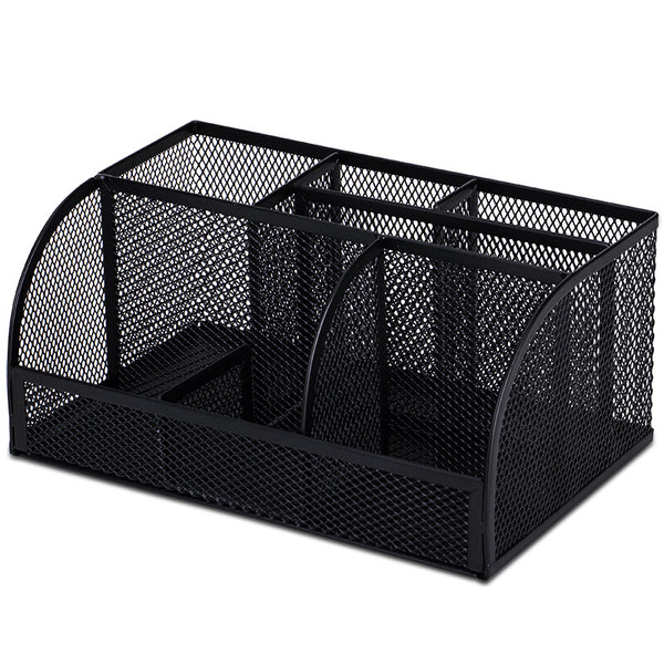 XIAOMI Ecosystem Deli 8903 Multi-functional 7 Grids Combination Pencil Holder Metal Mesh Desktop Organizer Storage Box Pen Stand Office School Supplies