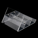 Women Cosmetic Lipsticks Nail Polish Jewelry Storage 3 Tiers Acrylic Nail Polish Display Wall Rack Organizer Holds 15 Bottles Clear