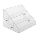 Women Cosmetic Lipsticks Nail Polish Jewelry Storage 3 Tiers Acrylic Nail Polish Display Wall Rack Organizer Holds 15 Bottles Clear