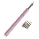 Professional Nail Art Dotting Painting Sculpture Carving Pen Brush Set Manicure Tool + 5 Stainless Steel Points