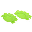 2pcs Nail Art Paint Draw Polish Color Mixing Palette Plate Disk Dishes Essential DIY Tools - Random Color