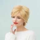Women's Ladies Hair Wig Stylish Short Fluffy Curly Blonde Lady Full Wig New